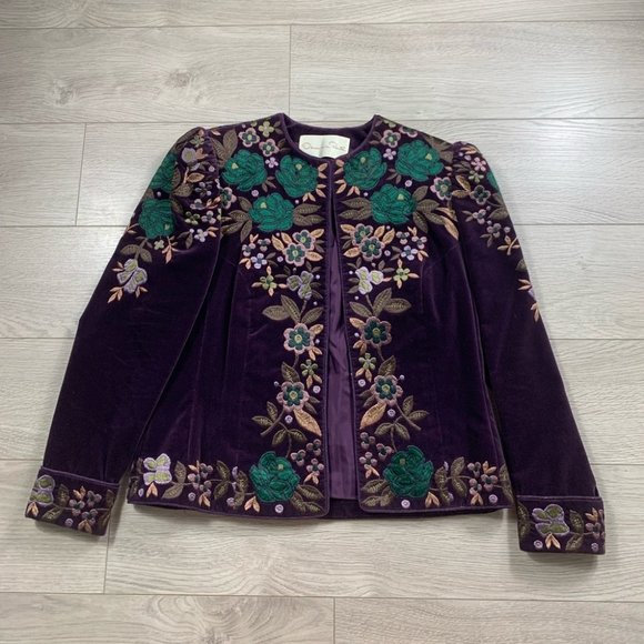 Oscar de la Renta Vintage Embroidered Blazer Jacket - Picture 5 of 15